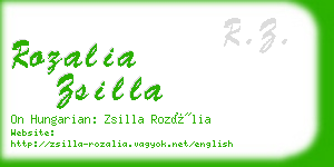rozalia zsilla business card
